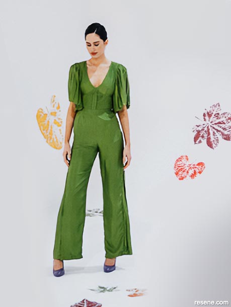 Vibrant green jumpsuit by Lily Scott