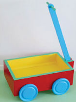 Paint a old wooden toy cart