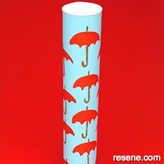 Paint a rainstick to hear rain sounds inside