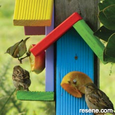 Make a painted bird house