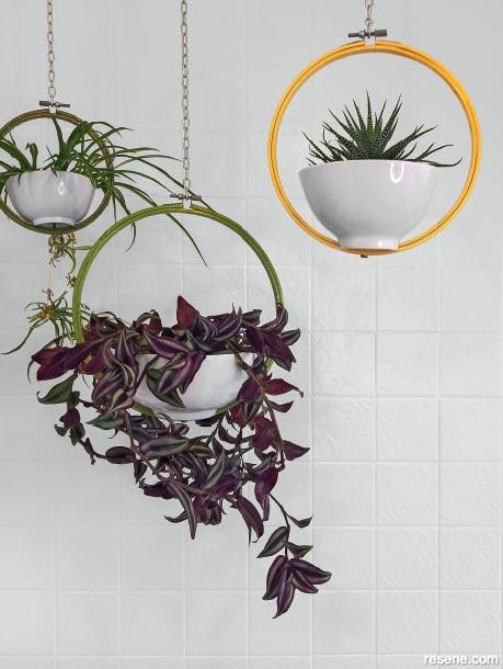 How to make hanging circle planters
