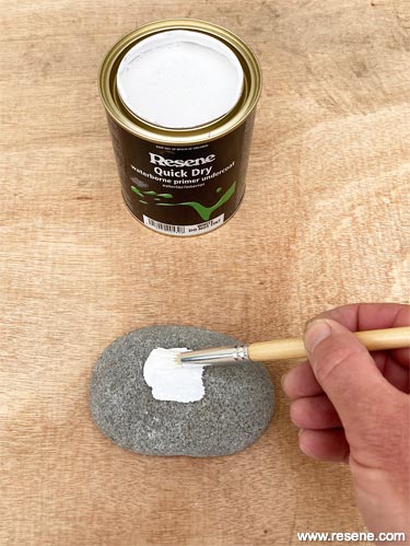 How to make pebble seed markers - Step 1