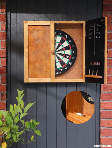 How to make a dartboard cabinet