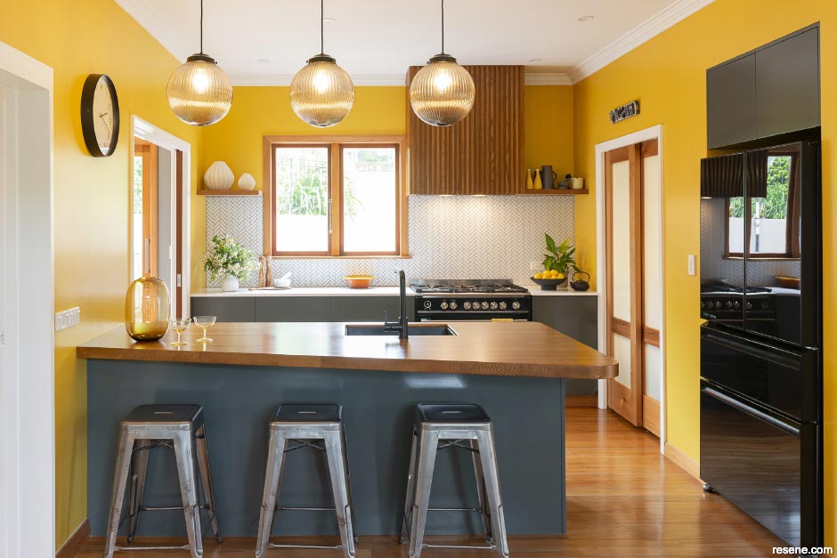 A bold and colourful kitchen