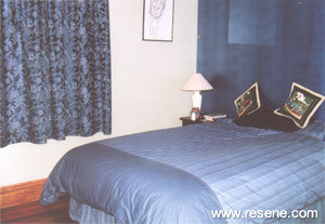 A bedroom featuring Resene Enamacryl Metallics 