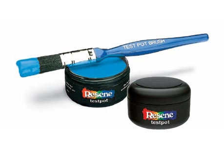 Blue Resene testpots