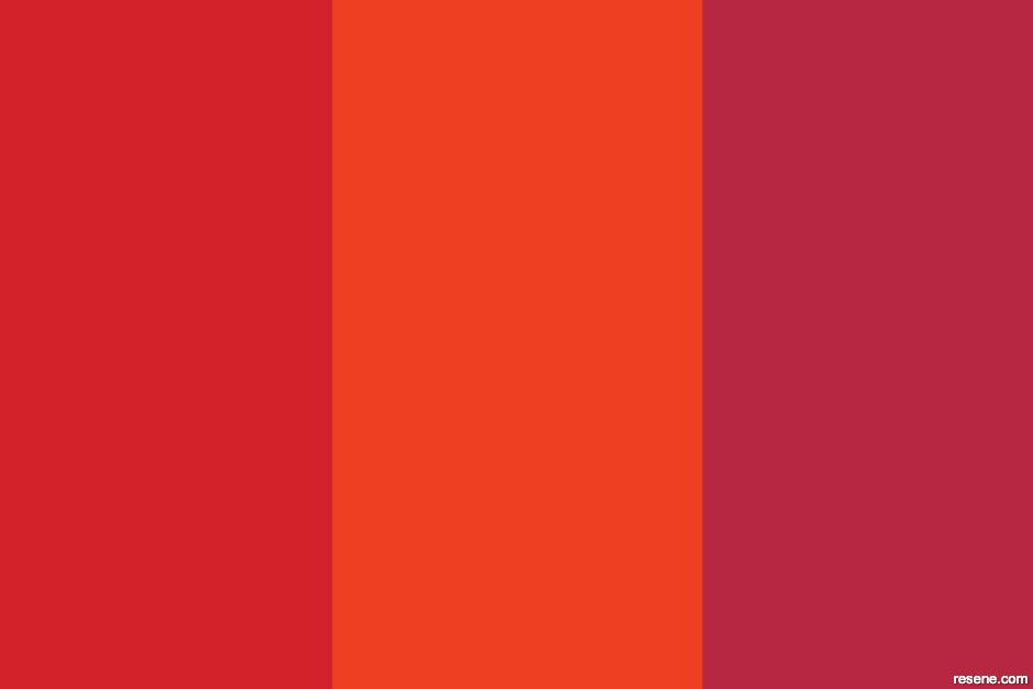 Perception - different variations of bright red