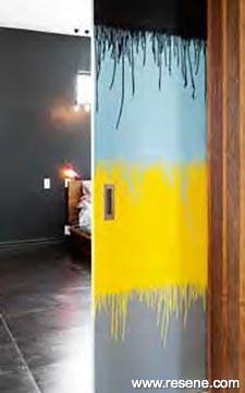 Painted sliding door