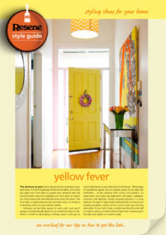 Be bold with bright yellows