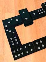 Create a set of dominoes