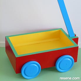 Painted toy cart