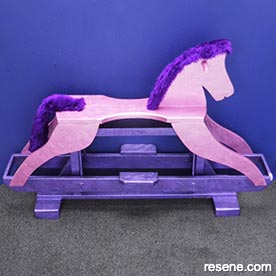 Paint a metallic rocking horse