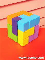 Paint a cube puzzle