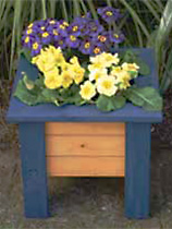 Paint a two tone wooden  planter