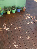 Stain a old wooden deck