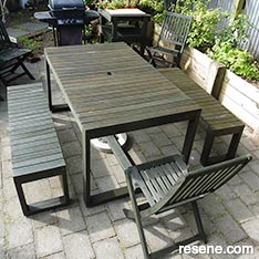 Stain outdoor furniture