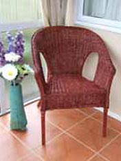 Transform a plain wicker chair into something special with Colorwood natural wood stain