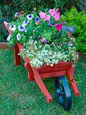 How to turn a wheelbarrow into a flower planter