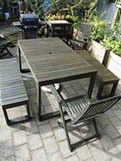 Stain outdoor furniture