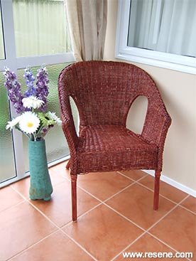 How to stain a wicker chair with Resene Waterborne Colorwood natural wood stain