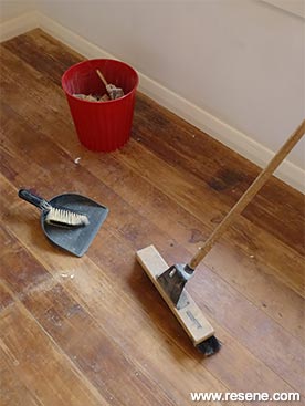 Step 1 how to polyurethane a wooden floor