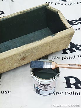 Step 5 how to stain a wooden planter