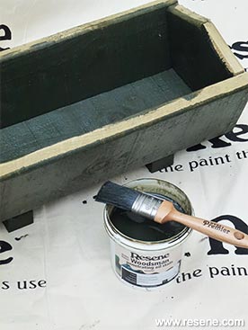 Step 6 how to stain a wooden planter
