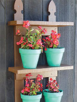 Make an outdoor shelf for your plants