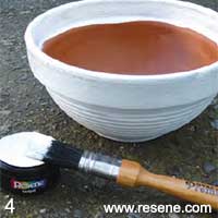 Step 4 how to transform a terracotta pot into a colourful planter