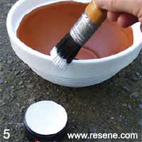 Step 5 how to transform a terracotta pot into a colourful planter