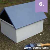 Step 6 how to paint a letterbox with Resene metallic paints
