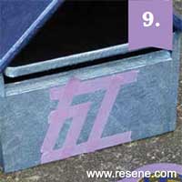 Step 9 how to paint a letterbox with Resene metallic paints