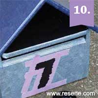 Step 10 how to paint a letterbox with Resene metallic paints