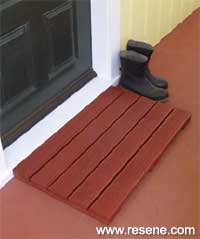 How to make a doormat from decking timber