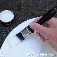 Step 2 how to paint a Lazy Susan
