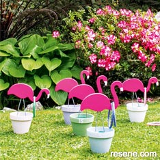 Make a flamingo hoopla game