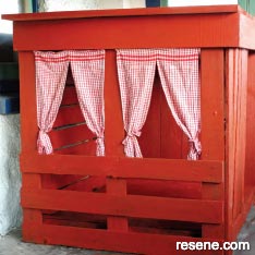 Build a pallet and paling playhouse