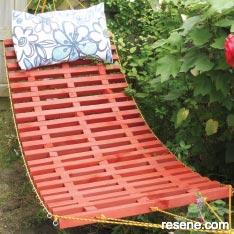 Make a wooden hammock