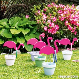 Make a flamingo hoopla game