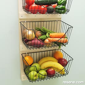 Make a rack to store your fruit and veges