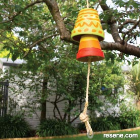 Paint terracotta pots and make a windchime