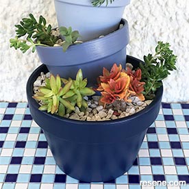 Make a stacked succulent planter