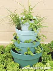 Make a stacked flower planter