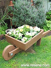 Make a wheelbarow planter.