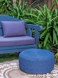 Outdoor rope ottoman