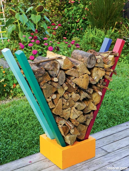 How to build a firewood storage stand
