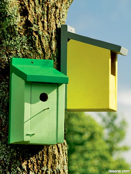 Build a bird feeder from a fence pailing