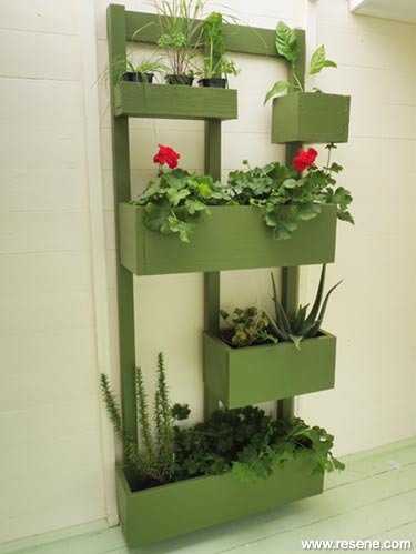 Build a plant stand for your wall.