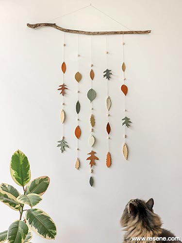 Make an autumn inspired clay wall hanging