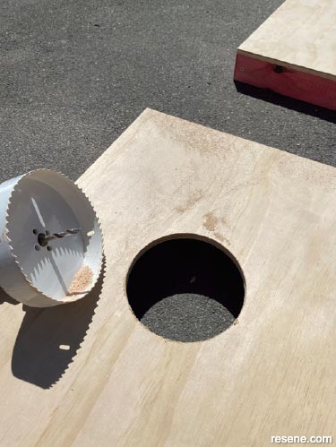 How to make a DIY cornhole set - Step 7
